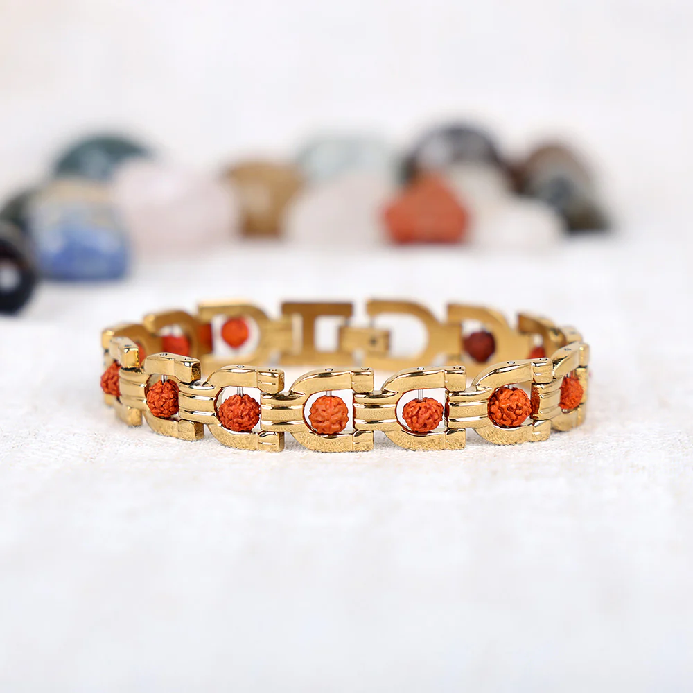 Elegant_Rudraksha_Gold_Plated_Bracelet_Premium_IGP_Coating