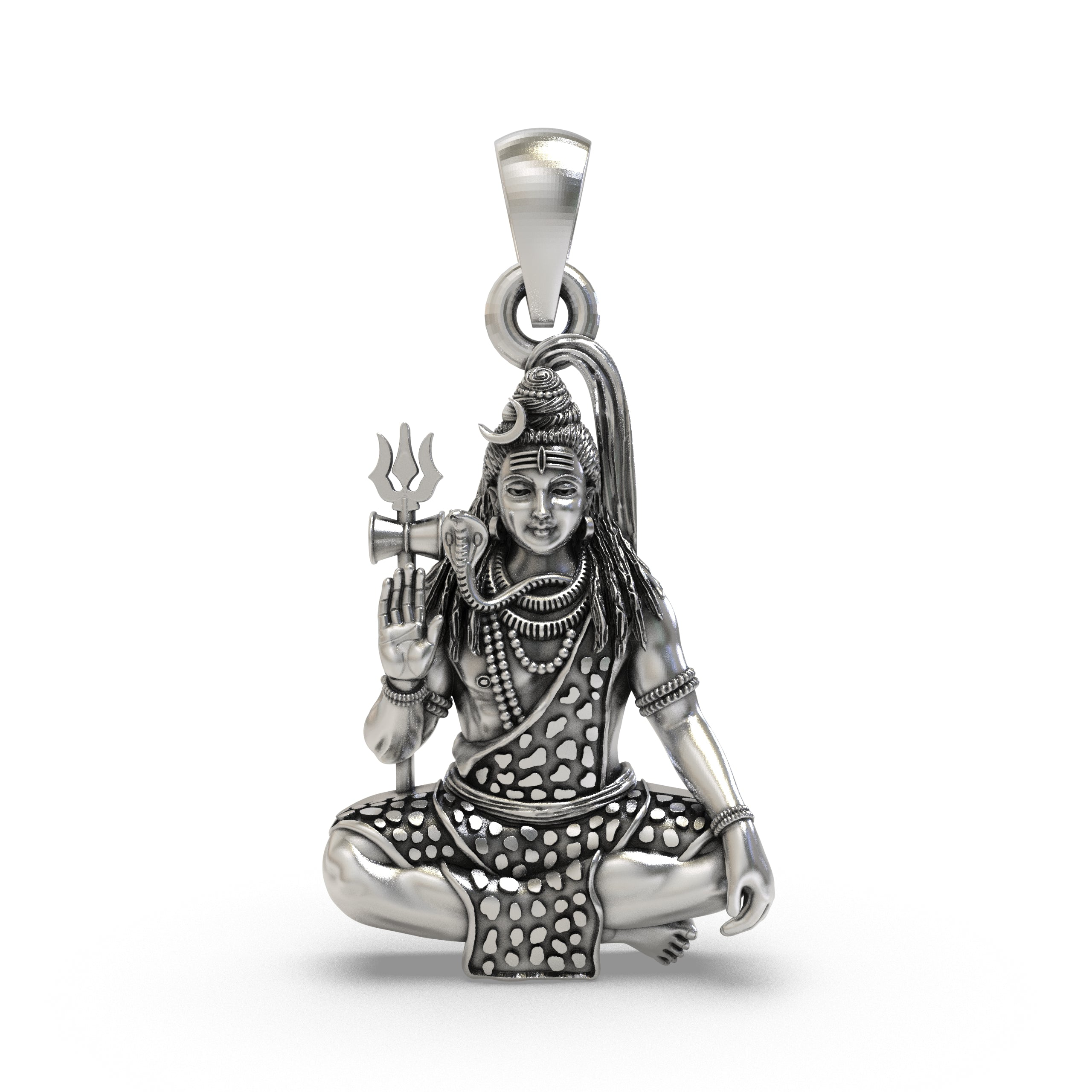 925 Sterling Silver Shiva Pendant 