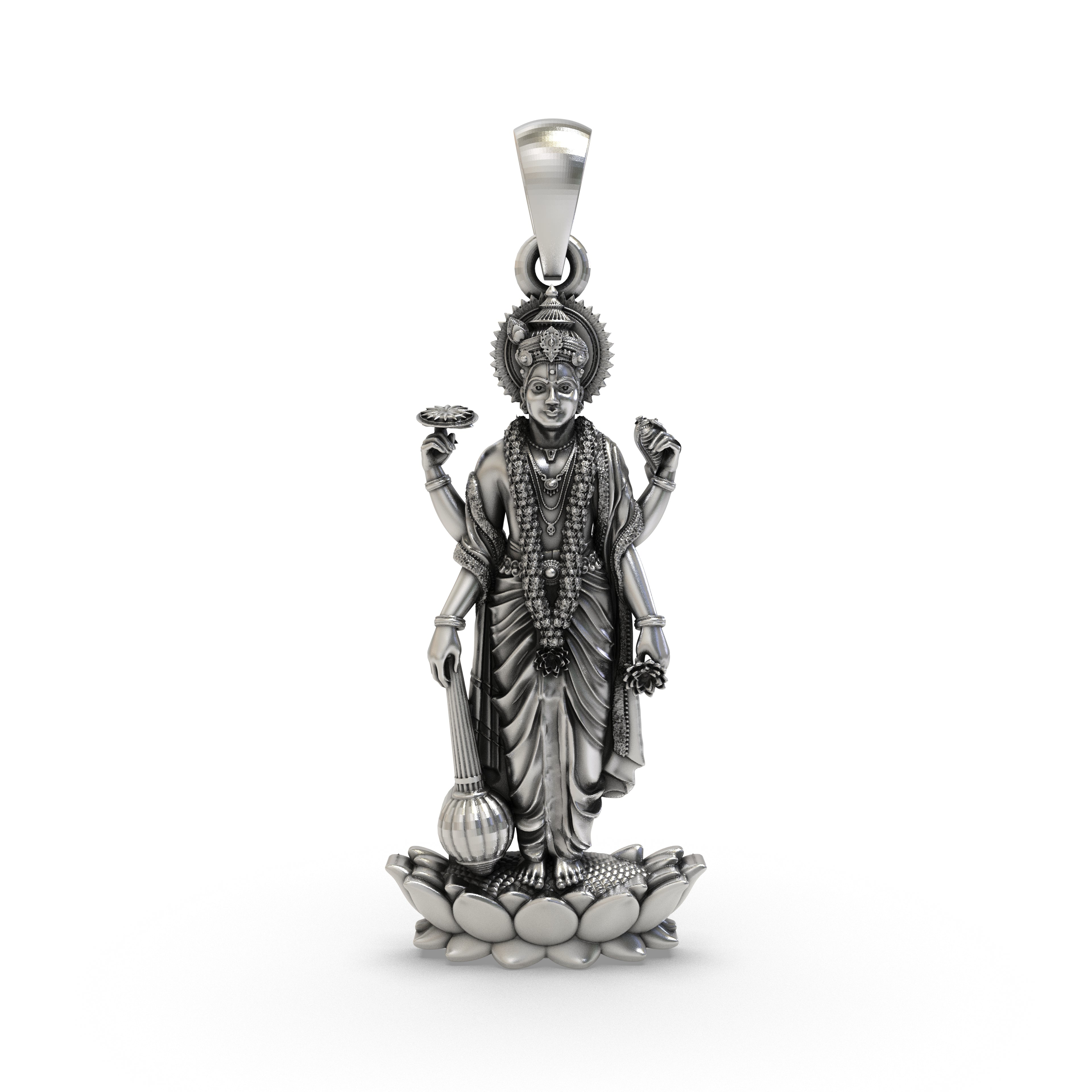 925 Silver Vishnu Narayana Pendant