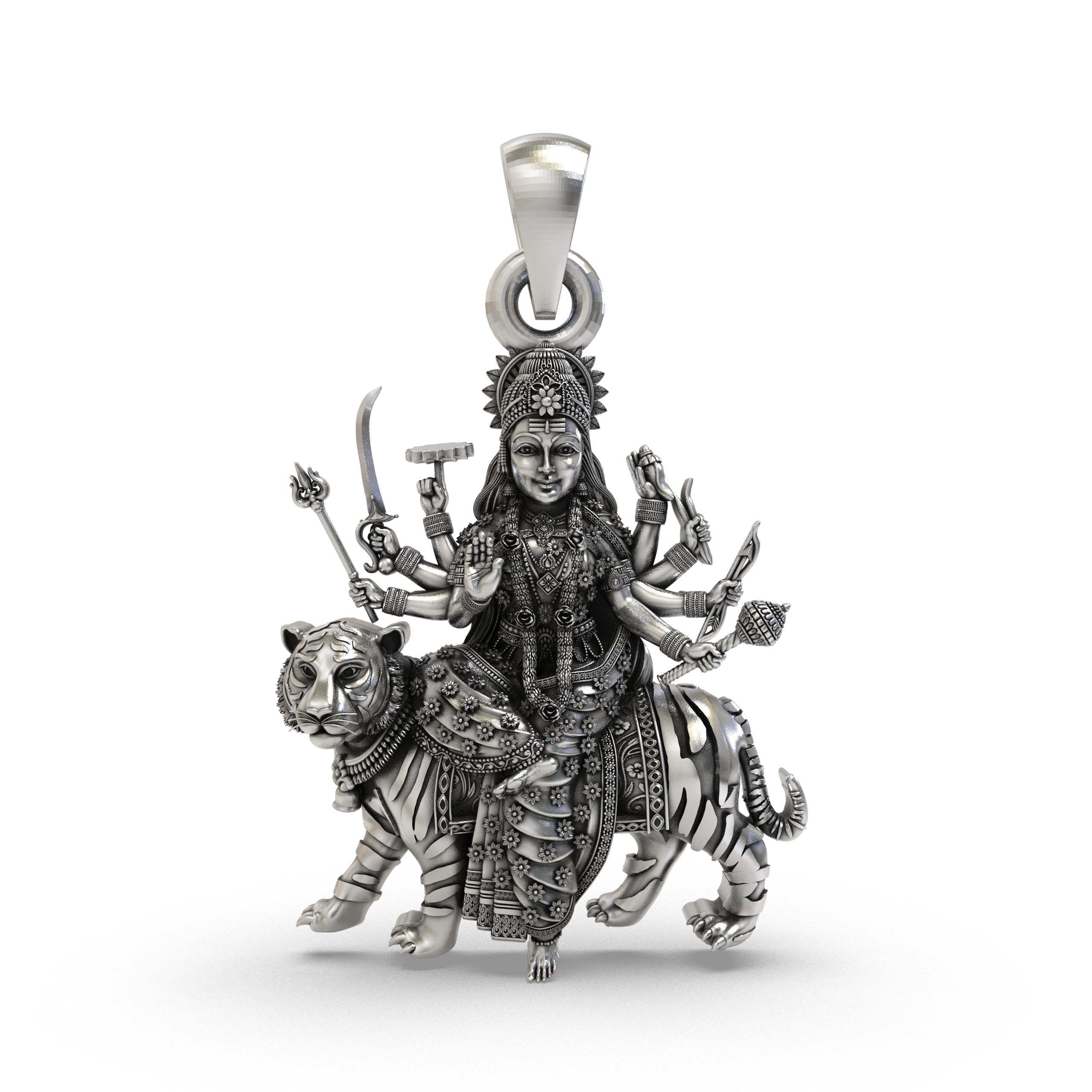 925 Silver Durga Maa Pendant 