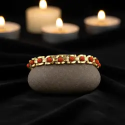  Rudraksha Bracelet Gold Plated