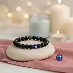 Black Obsidian Evil Eye Bracelet Spiritual