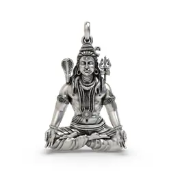 925 Silver Hanuman Meditation Pendant