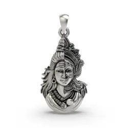 Ardhanarishvara Pendant 925 Silver | Half Shiva Half Parvati