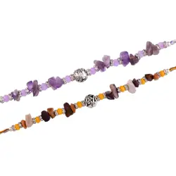 Pack Of 2 Men's Beaded Colourful Rakhis