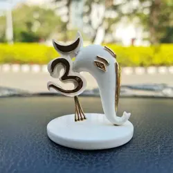 Elegant Om Ganesh Idol For Car Dashboard