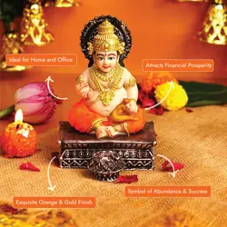 Lord Kuber Orange and Golden Resin Idol 6 inch